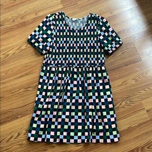 Colorful Checkered smocked dress from Sugarhill Brighton size 12 us
